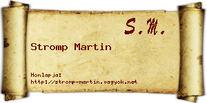 Stromp Martin névjegykártya