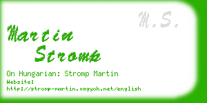 martin stromp business card